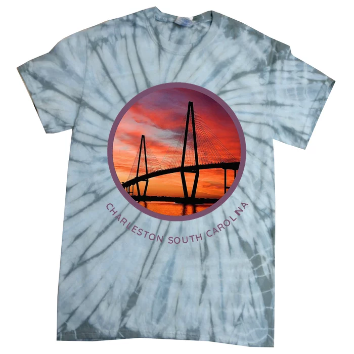 Charleston South Carolina Ravenel Bridge Tie-Dye T-Shirt