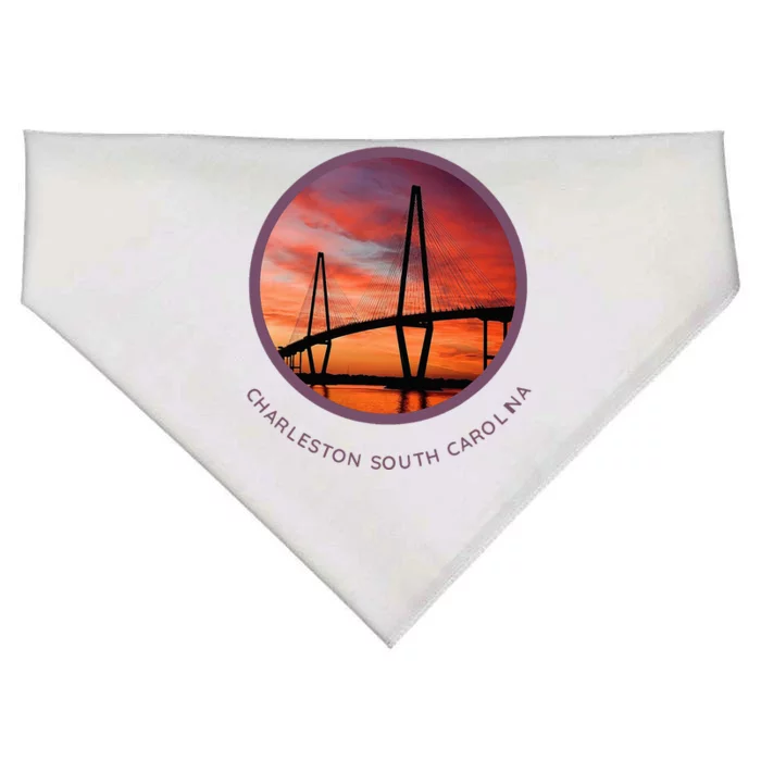 Charleston South Carolina Ravenel Bridge USA-Made Doggie Bandana