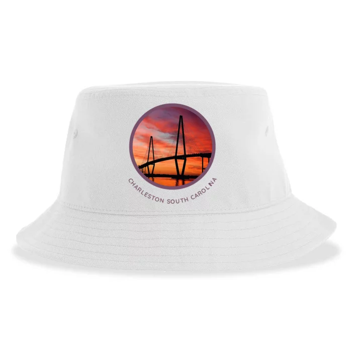 Charleston South Carolina Ravenel Bridge Sustainable Bucket Hat