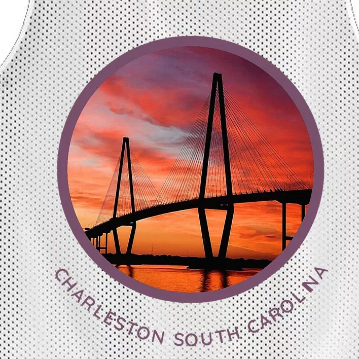 Charleston South Carolina Ravenel Bridge Mesh Reversible Basketball Jersey Tank