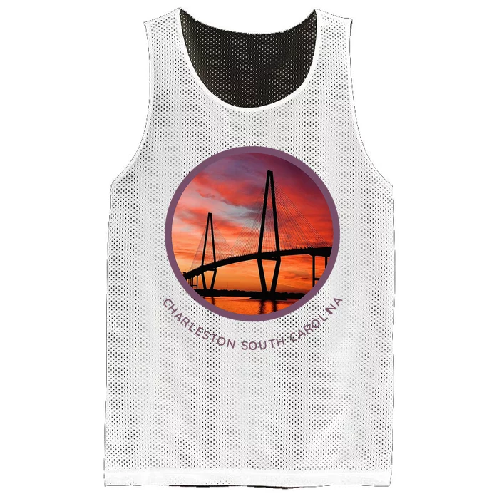 Charleston South Carolina Ravenel Bridge Mesh Reversible Basketball Jersey Tank