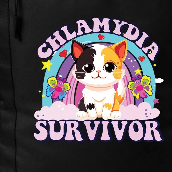 Chlamydia Survivor Cat Meme Funny Daily Commute Backpack