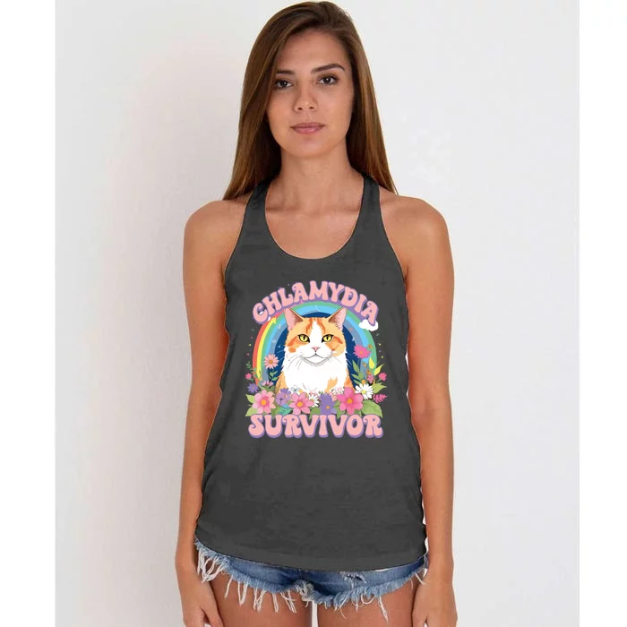 Chlamydia Survior Women's Knotted Racerback Tank