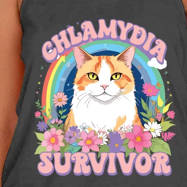 Chlamydia Survior Women's Knotted Racerback Tank