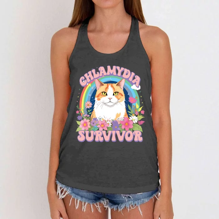 Chlamydia Survior Women's Knotted Racerback Tank