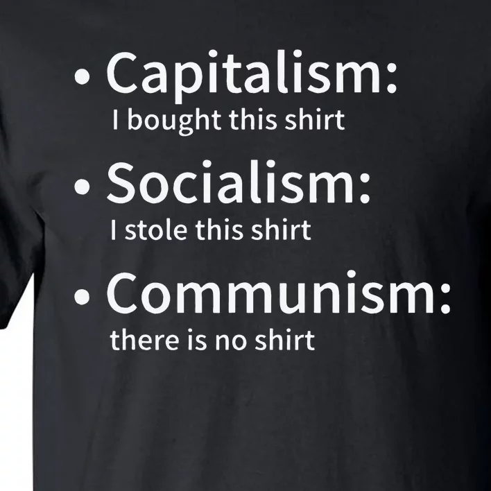 Capitalism Socialism Communism Libertarian Economics Freedom Tall T-Shirt