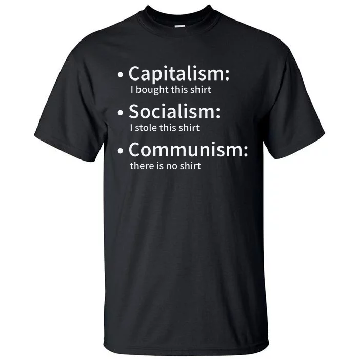 Capitalism Socialism Communism Libertarian Economics Freedom Tall T-Shirt