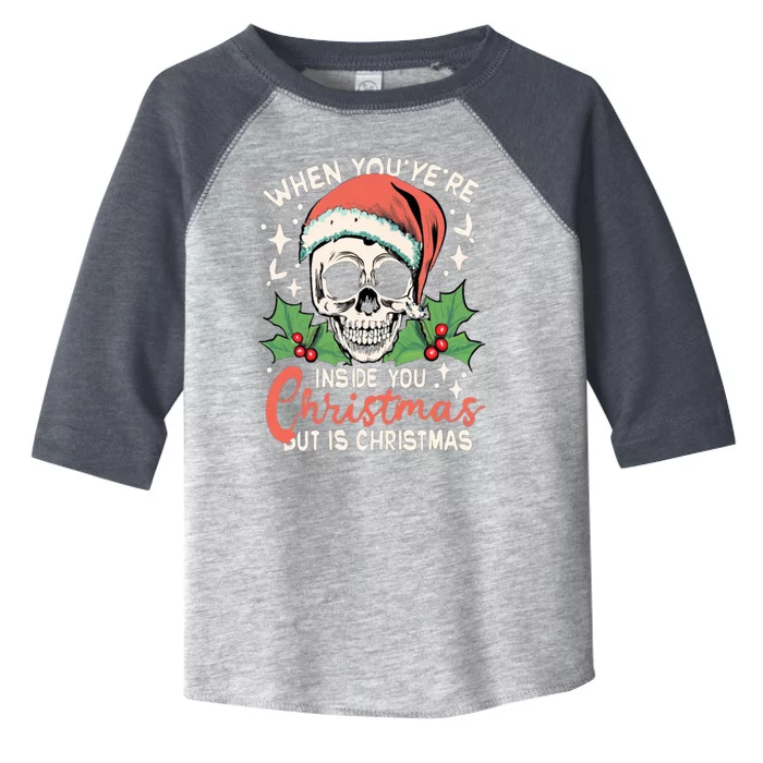 Christmas Skull Toddler Fine Jersey T-Shirt