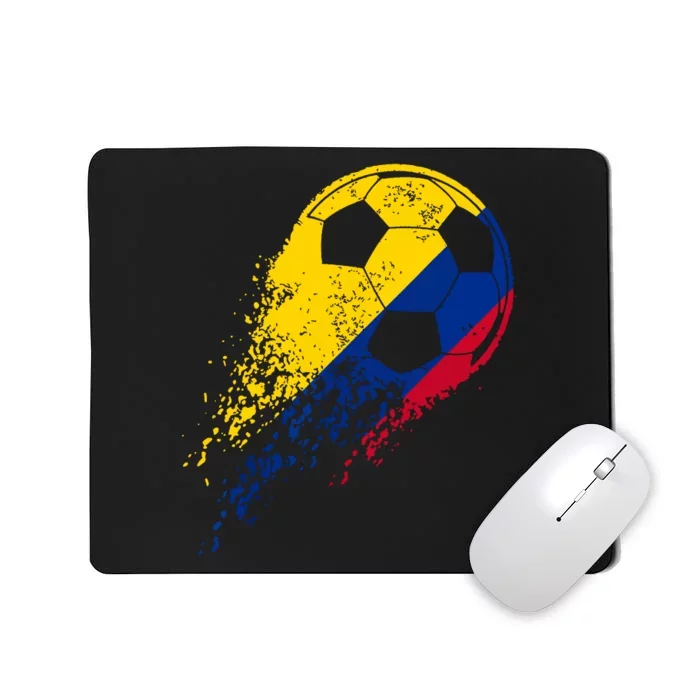 Colombia Soccer Colombian Flag Pride Soccer Player Mousepad