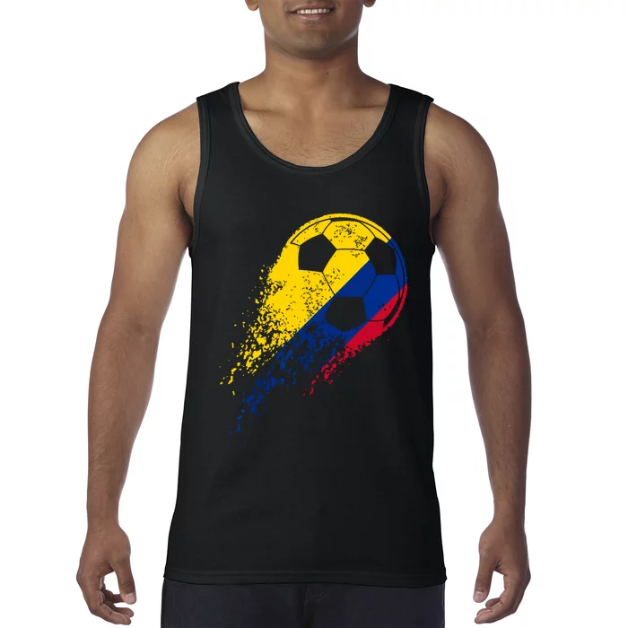 Colombia Soccer Colombian Flag Pride Soccer Player Tank Top