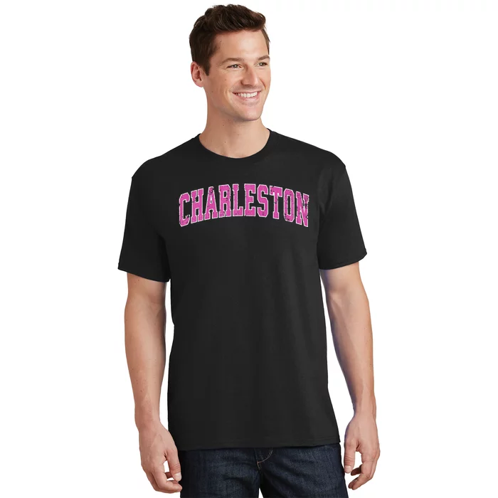 Charleston South Carolina SC Vintage Sports Design Pink Desi Swea T-Shirt