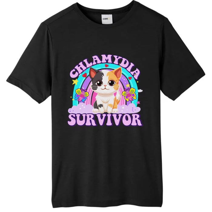 Chlamydia Survivor Cat Meme Funny Shirts For Adult Humor ChromaSoft Performance T-Shirt