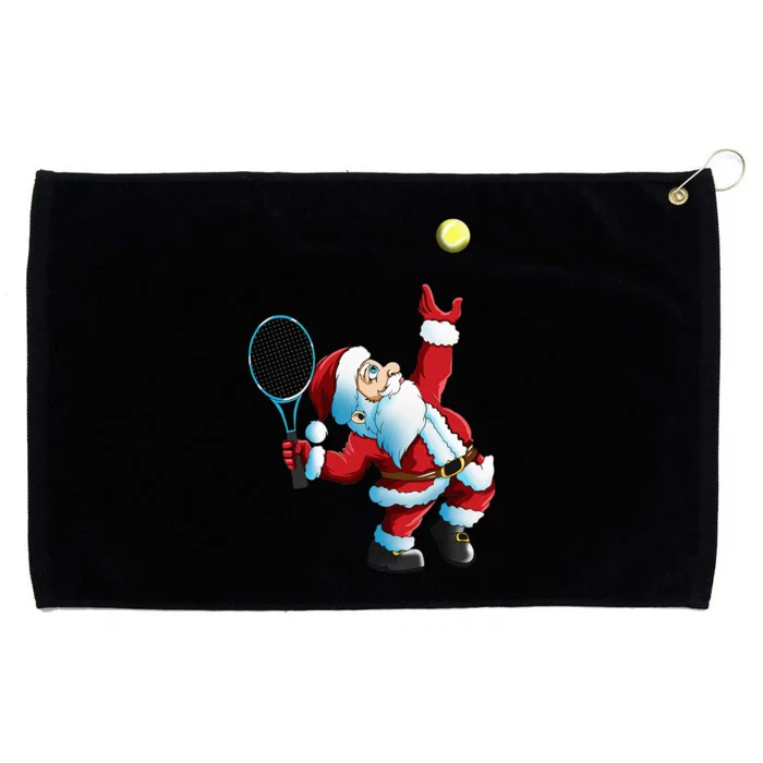 Christmas Santa Claus Tennis Game Tennis Racket Grommeted Golf Towel