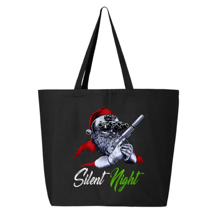 Christmas Santa Claus Guns Silent Night Santa 25L Jumbo Tote