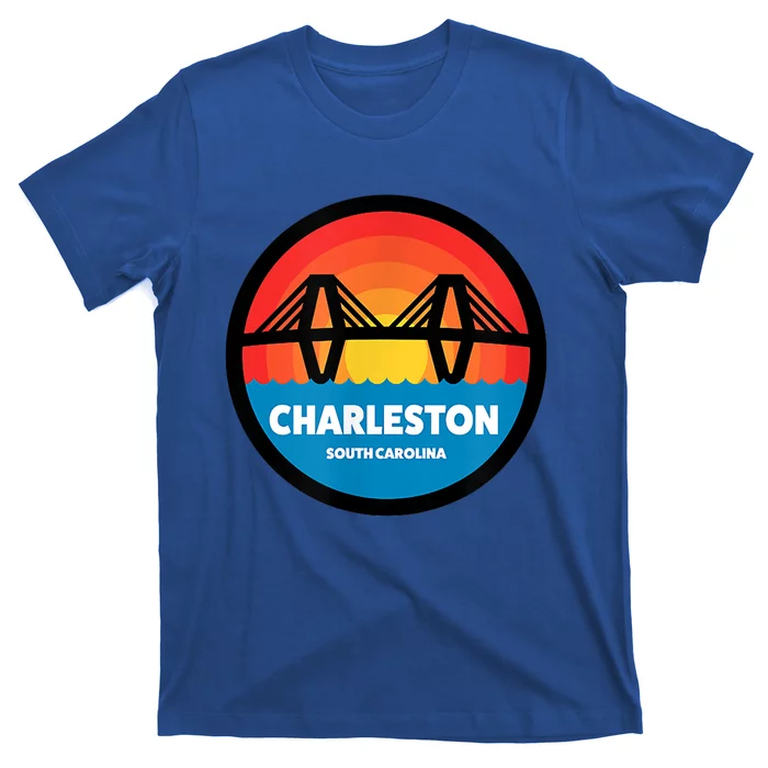 Charleston South Carolina Sunset Ravenel Bridge T-Shirt