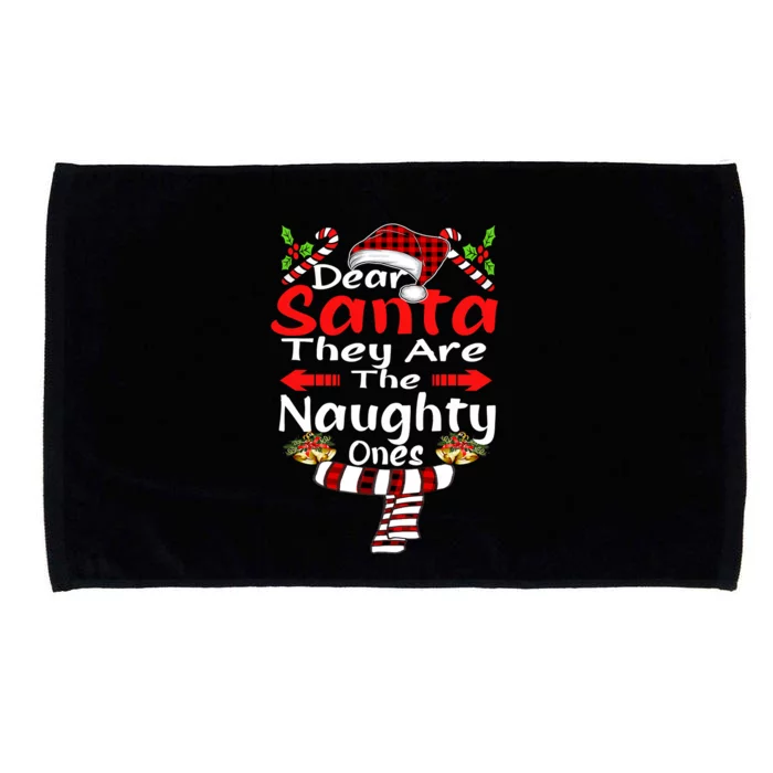 Christmas Santa Claus Dear Santa They Are Naughty One Microfiber Hand Towel