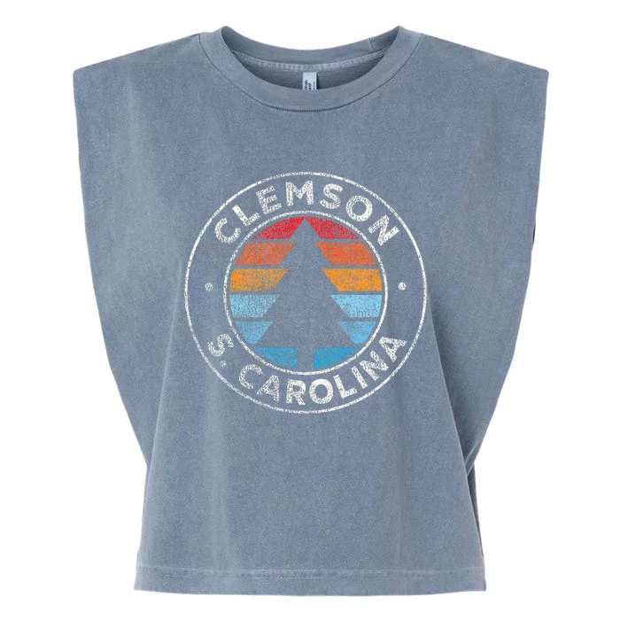 Clemson South Carolina Sc Vintage Garment-Dyed Women's Muscle Tee