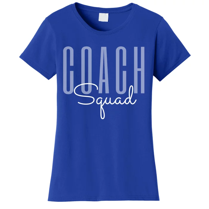 Coach Squad Coach Crew Instructional Coach Literacy Coach Funny Gift Women's T-Shirt