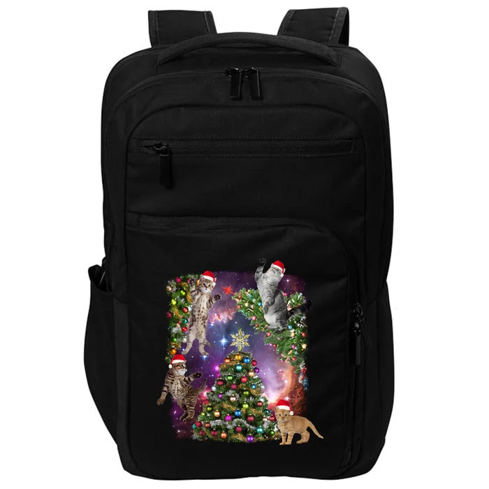 Christmas Space Cats Impact Tech Backpack