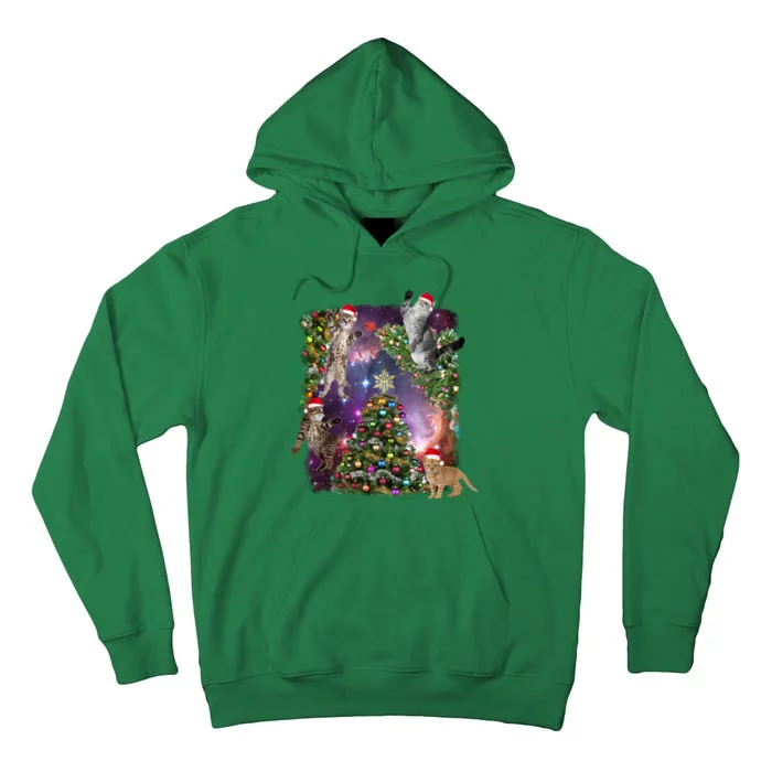 Christmas Space Cats Tall Hoodie