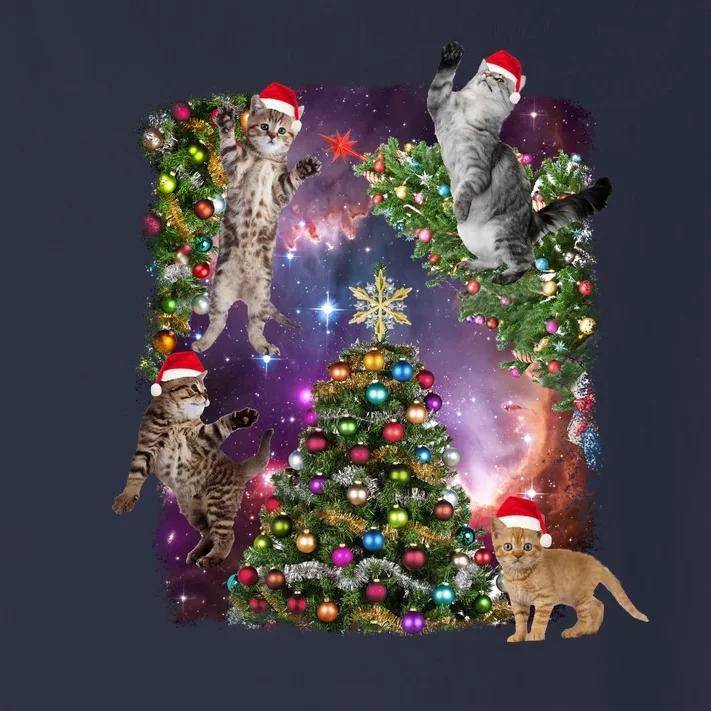 Christmas Space Cats Toddler Long Sleeve Shirt