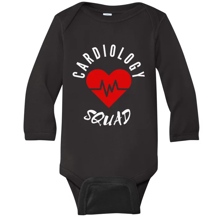 Cardiology Squad Cardiologist Heart Heart Baby Long Sleeve Bodysuit