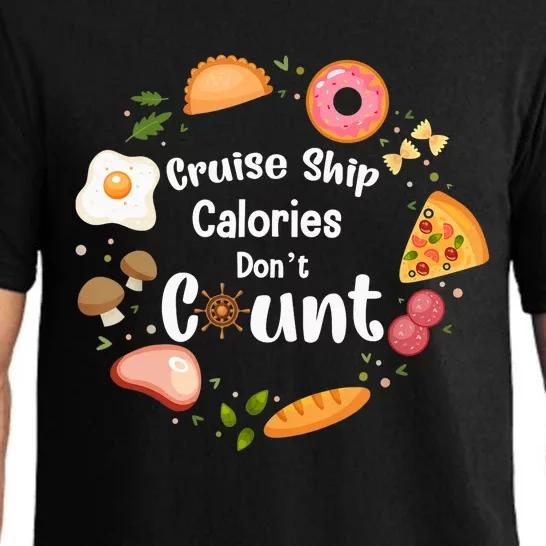 Cruise Ship Calories Don't Count Food Donut Egg Pajama Set