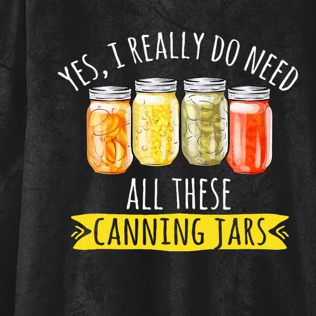 Canning Season Canning Jars Pickling Preserving Hooded Wearable Blanket