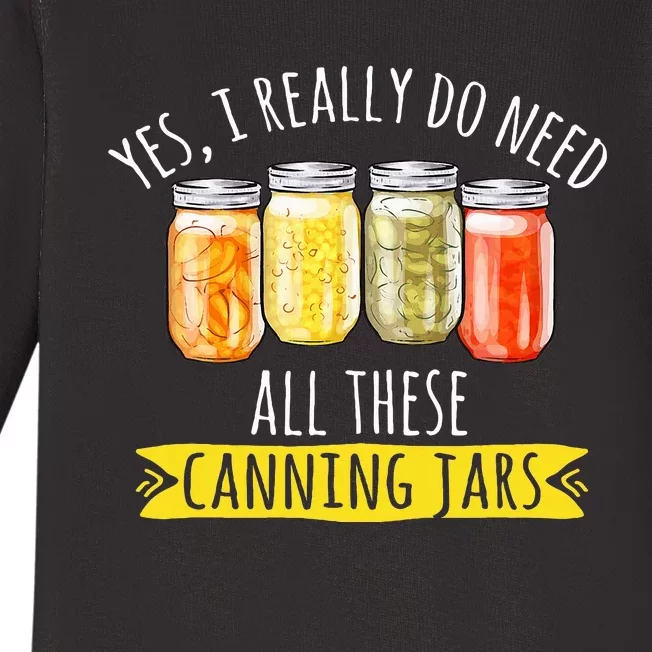 Canning Season Canning Jars Pickling Preserving Baby Long Sleeve Bodysuit