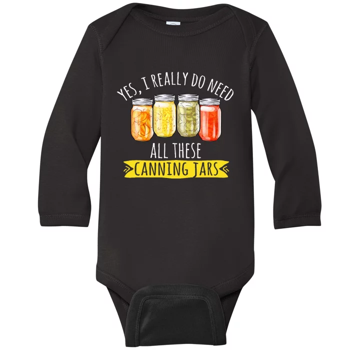 Canning Season Canning Jars Pickling Preserving Baby Long Sleeve Bodysuit