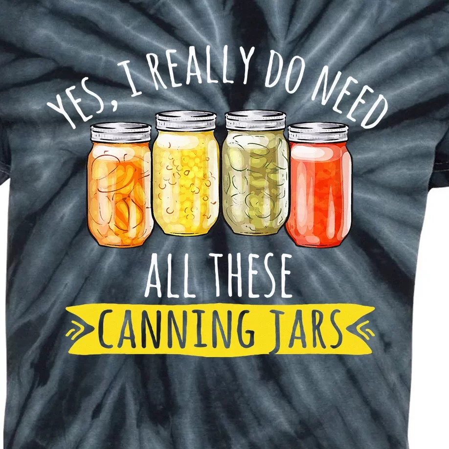 Canning Season Canning Jars Pickling Preserving Kids Tie-Dye T-Shirt