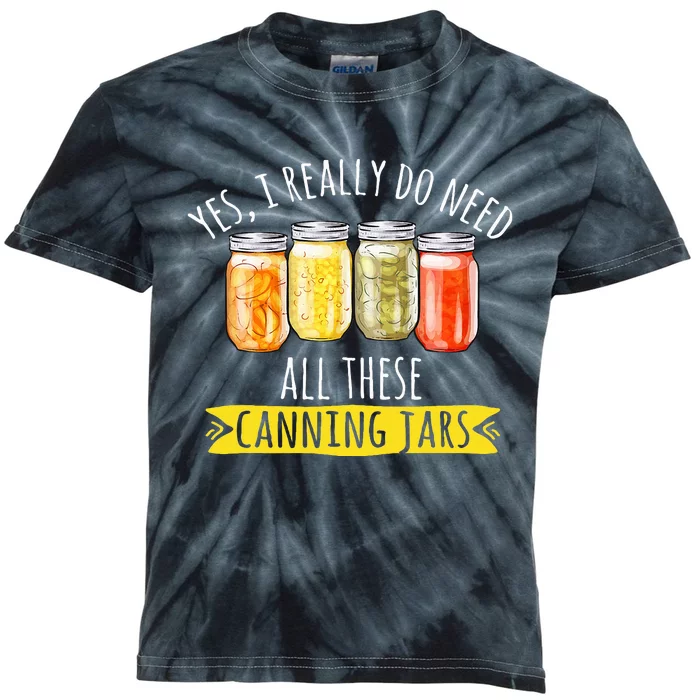 Canning Season Canning Jars Pickling Preserving Kids Tie-Dye T-Shirt