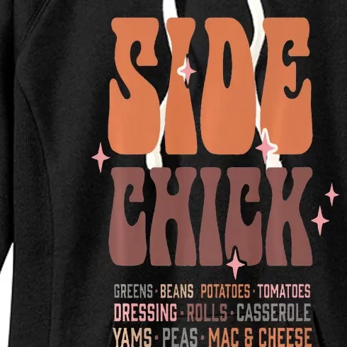 Cute Side Chick Soul Food for Vegan Vegetarian Thanksgiving Women's Fleece Hoodie