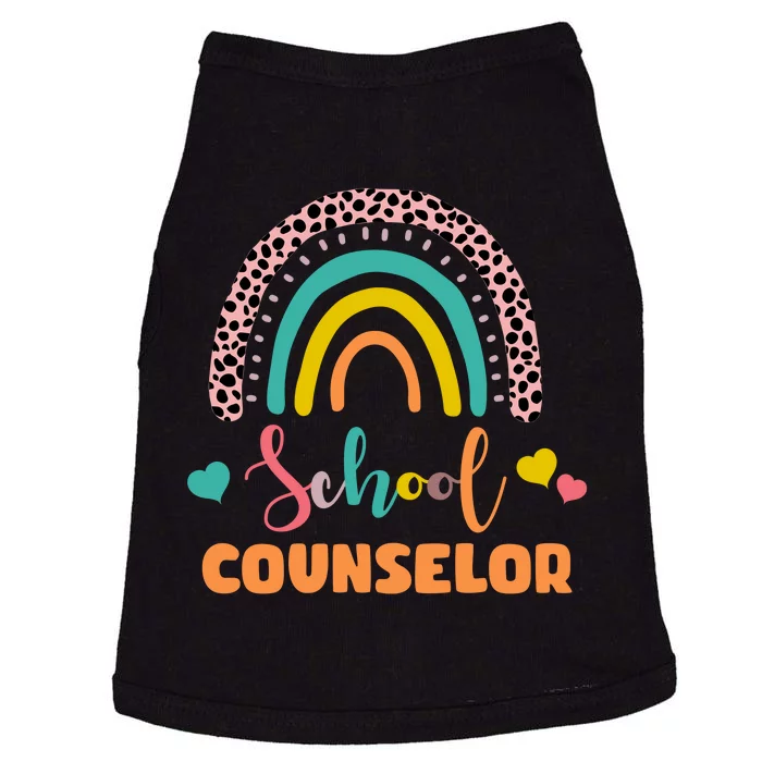 Cute School Counselor Rainbow Doggie Tank