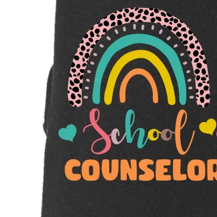 Cute School Counselor Rainbow Doggie 3-End Fleece Hoodie