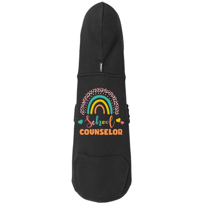 Cute School Counselor Rainbow Doggie 3-End Fleece Hoodie