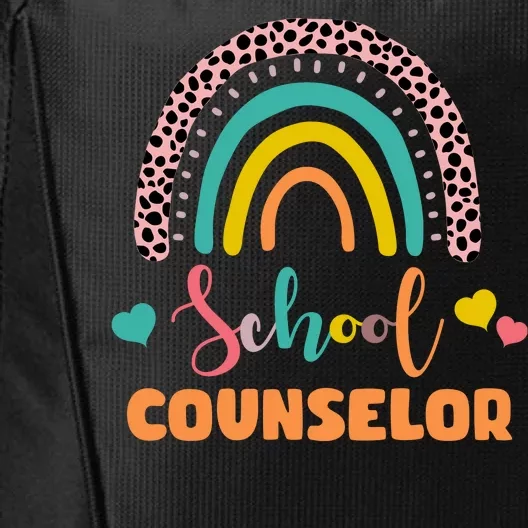 Cute School Counselor Rainbow City Backpack