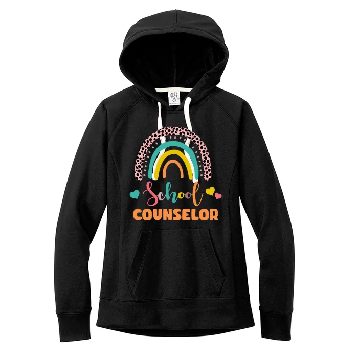 Cute School Counselor Rainbow Women's Fleece Hoodie