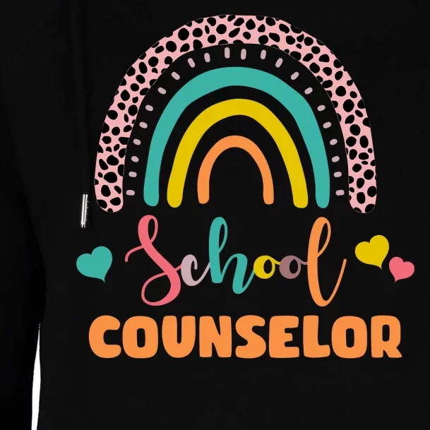 Cute School Counselor Rainbow Womens Funnel Neck Pullover Hood