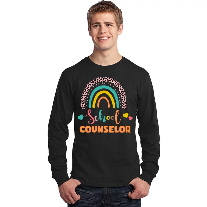 Cute School Counselor Rainbow Tall Long Sleeve T-Shirt