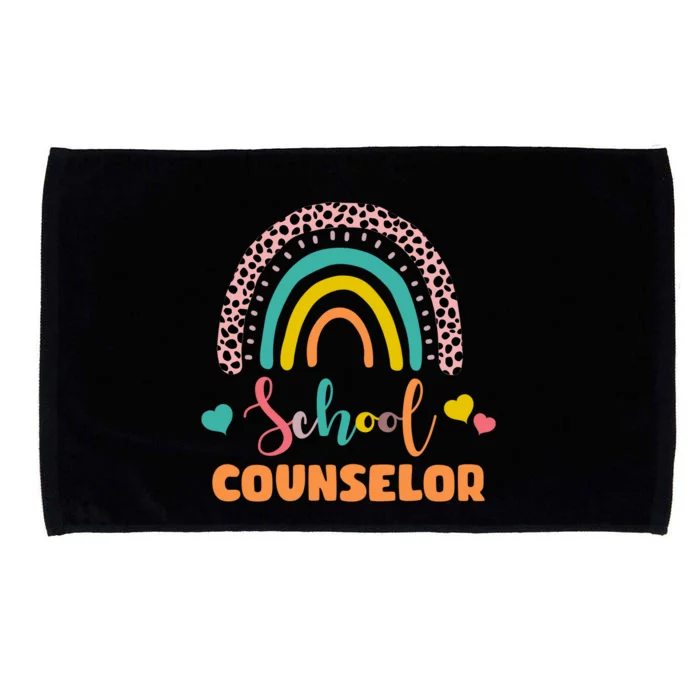 Cute School Counselor Rainbow Microfiber Hand Towel