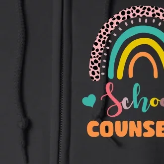 Cute School Counselor Rainbow Full Zip Hoodie