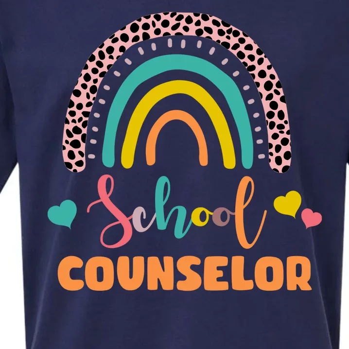 Cute School Counselor Rainbow Sueded Cloud Jersey T-Shirt