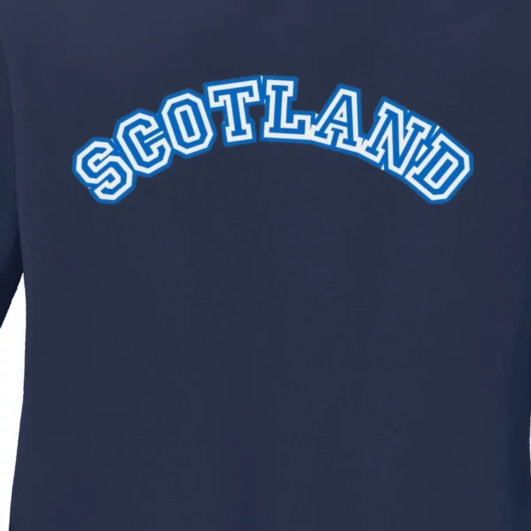 Cool Scotland Country Name Ladies Long Sleeve Shirt