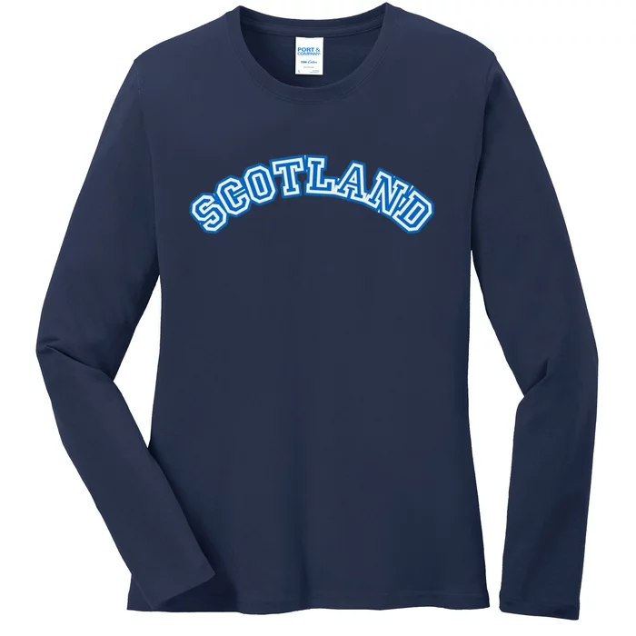 Cool Scotland Country Name Ladies Long Sleeve Shirt