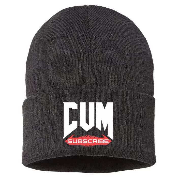 Cum Subscribe Sustainable Knit Beanie