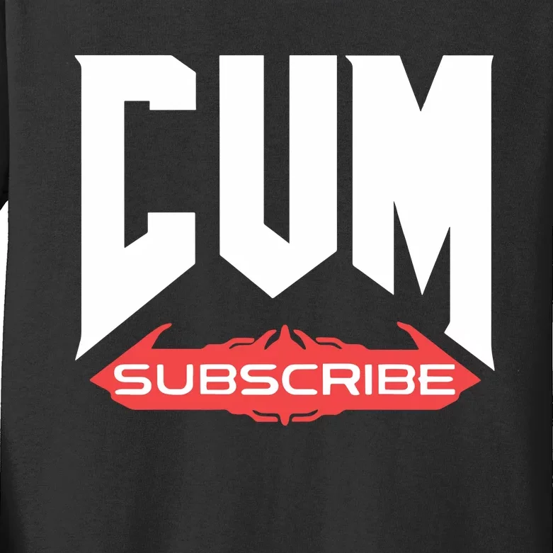 Cum Subscribe Kids Long Sleeve Shirt