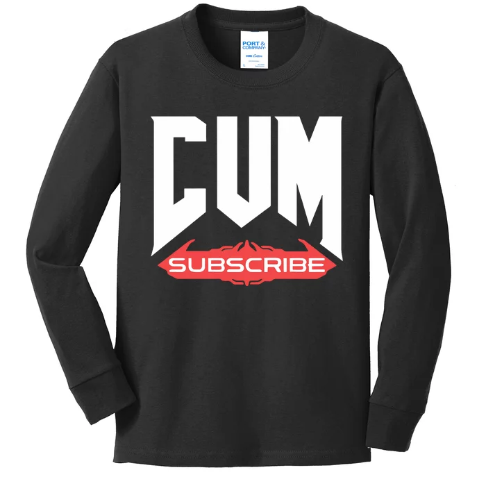 Cum Subscribe Kids Long Sleeve Shirt