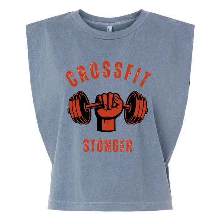 Crossfit Stonger Garment-Dyed Women's Muscle Tee