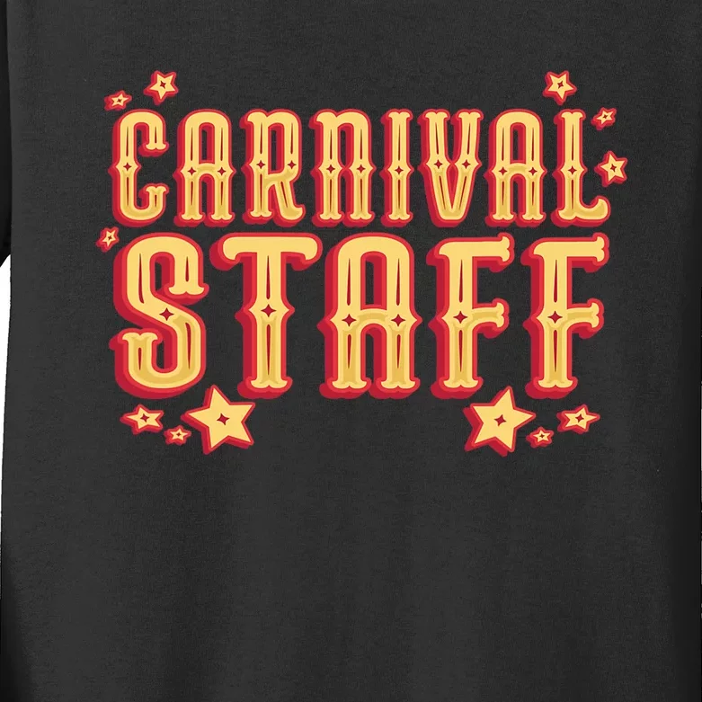 Carnival Staff Circus Event Kids Long Sleeve Shirt